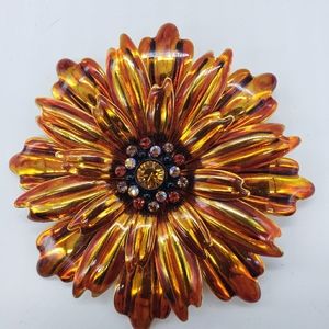 Joan Rivers Autumnal Chrysanthemum Flower brooch